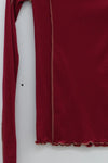 BASERANGE turtleneck sweater TTOT-RI-AU23 burnt red